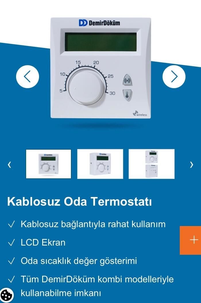 Demirdöküm Rf6001 Kablosuz Oda Termostatı